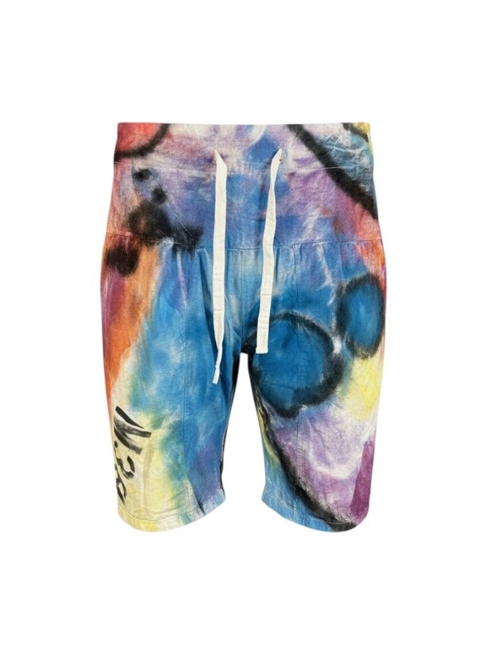 Batik Tie-Dye Multicolor Drawstring Harem Pants Handmade L